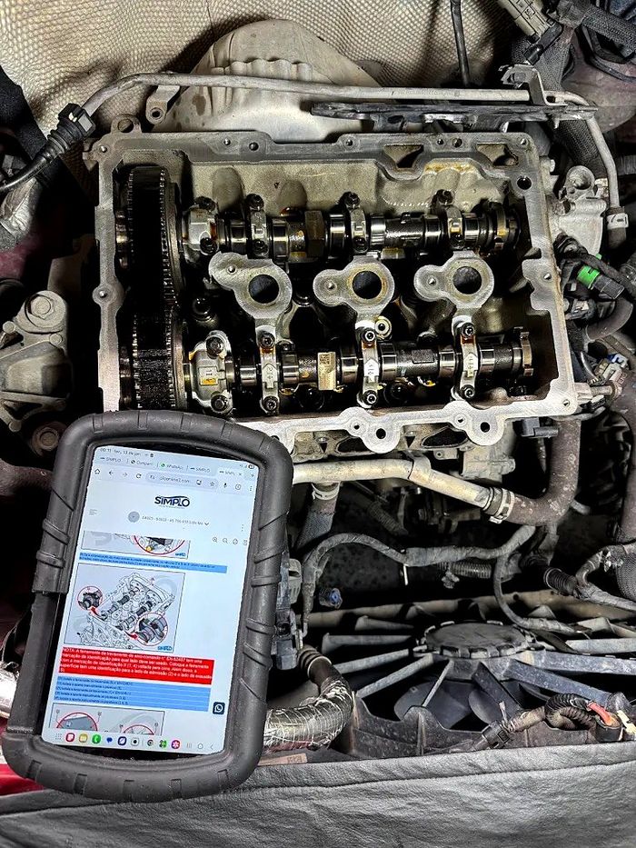 Motor aberto em serviço na Braz Oficina Mecânica